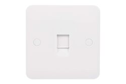 Schneider Electric Lisse - Square edge white moulded - data/telephone socket - RJ11 - matt white - GGBL7051S